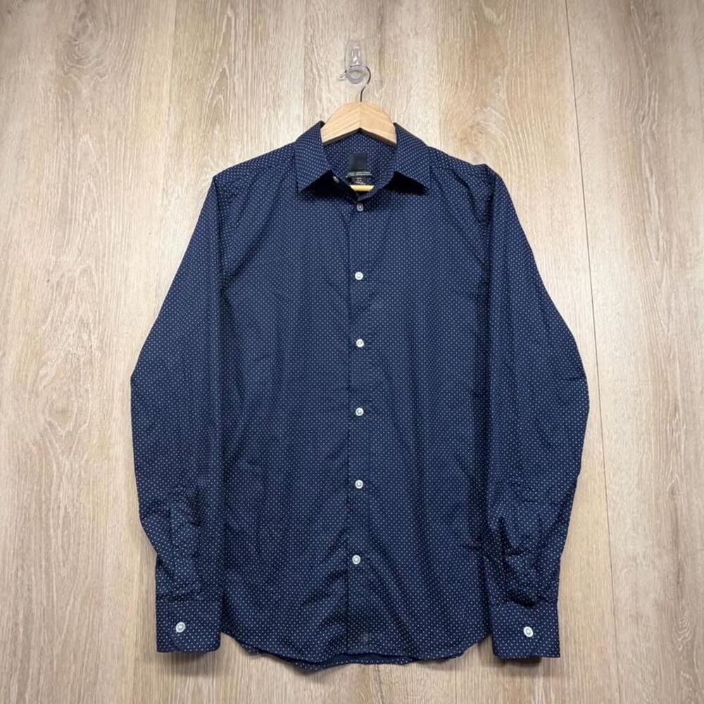 H-m Men's Navy and Blue Shirt